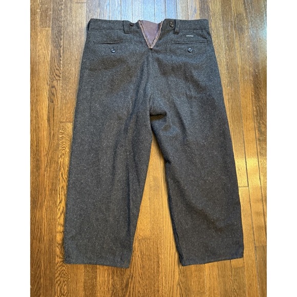 VTG Woolrich Hunting Pants Men's 38 (40) Charcoal Heavy Wool USA Outdoor Field - Picture 1 of 9